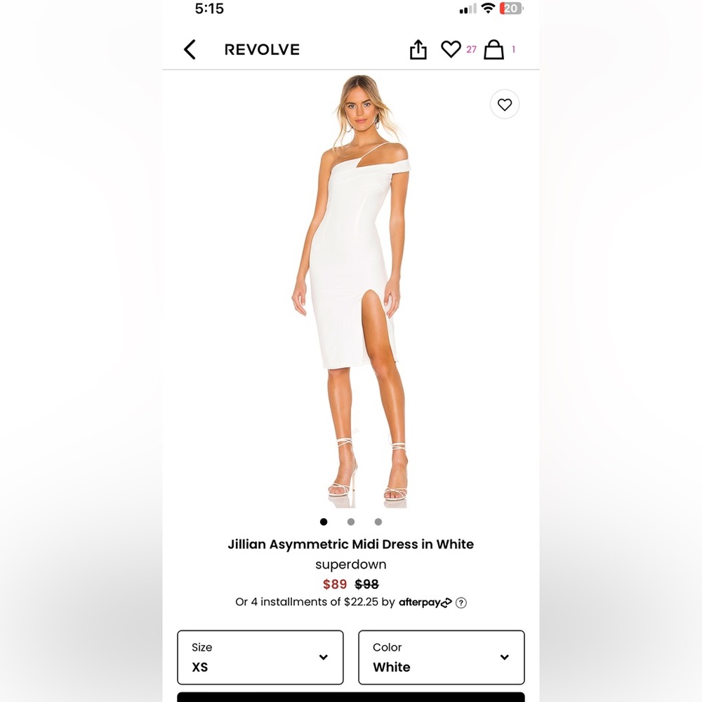 Superdown revolve one shoulder dress